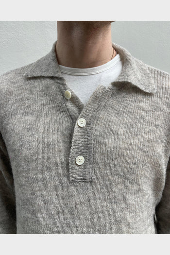 Polo Knitwear Collar Grigia - 4