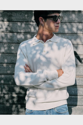 Polo Dane Knit Structure Egret - 2