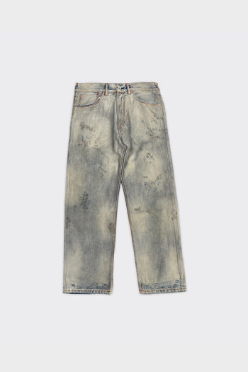 Jeans Distressed 5 Pockets Denim Light Tone Indigo - 2