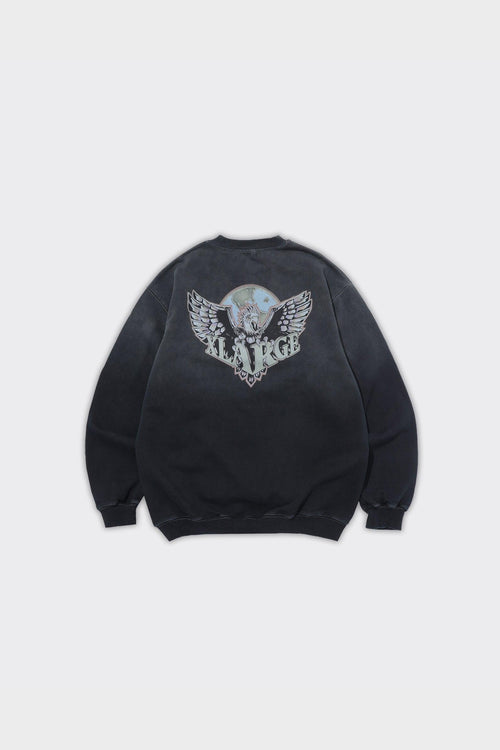 Crewneck Eagle Wings To The World Washed Nera