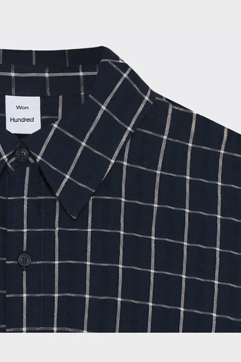 Camicia Maza Check Navy Blue - 3