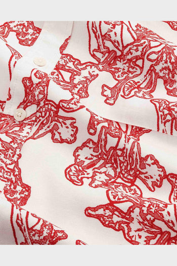 Camicia Ss Deon Print Avorio - 4