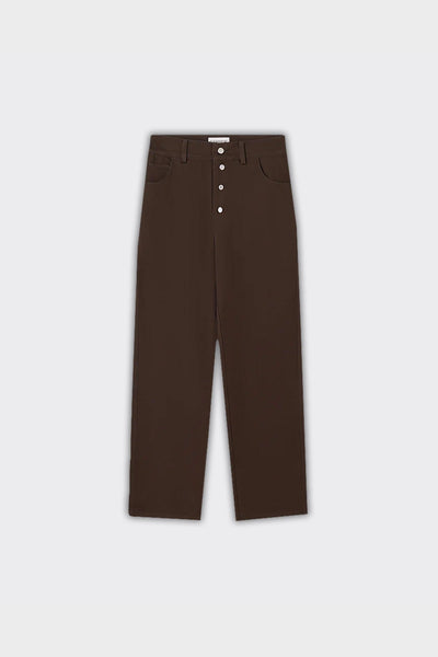 Pantalone Straight Wide Cercs Marrone