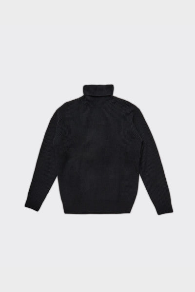 Maglione Eddie Knit Rib Rollneck Nero