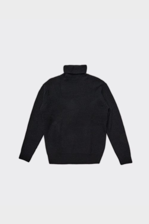 Maglione Eddie Knit Rib Rollneck Nero