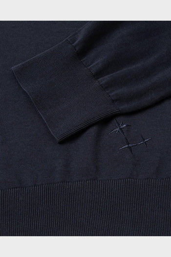Pullover In Cotone Blu - 3