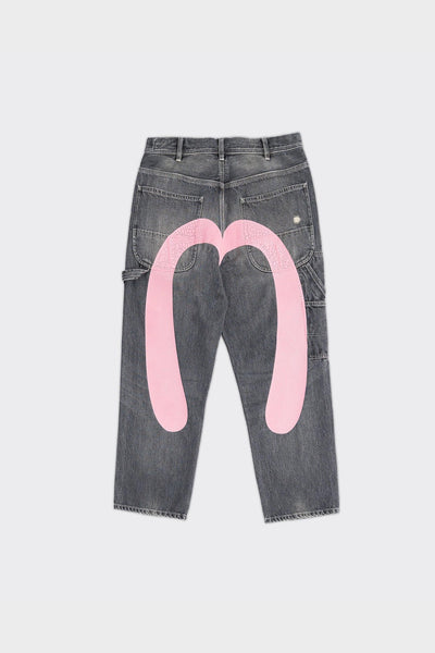 Jeans Vintage Patchwork Denim Grigio
