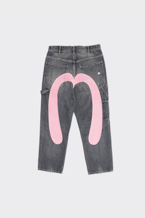 Jeans Vintage Patchwork Denim Grigio