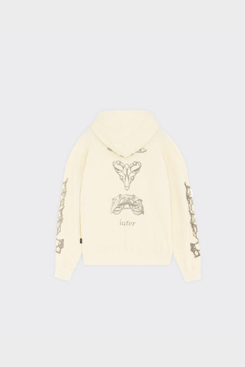 Felpa Zip Bijoux Waffle Avorio - 3