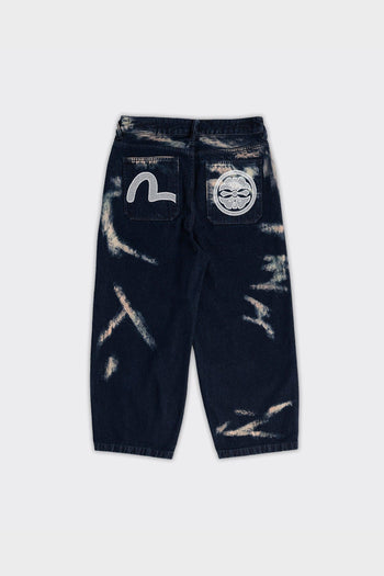 Jeans Tie-Dye Printed Seagull Denim Indigo - 2