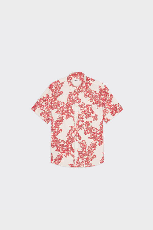 Camicia Ss Deon Print Avorio