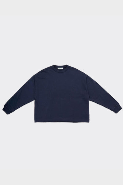 Felpa Studio Crop Blu