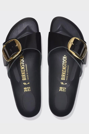 Ciabatta W Madrid Big Buckle Shine Black Natural Leather - 5