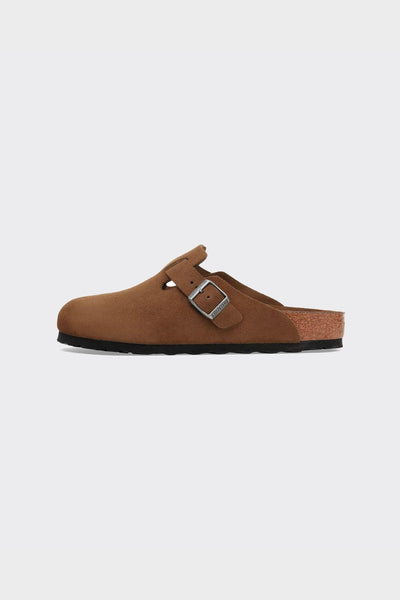 Ciabatta Boston Softbed Suede Leather Dark Tea