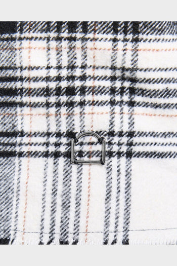 Camicia Flannel Creative Dept Logo Bianca/Nera - 3