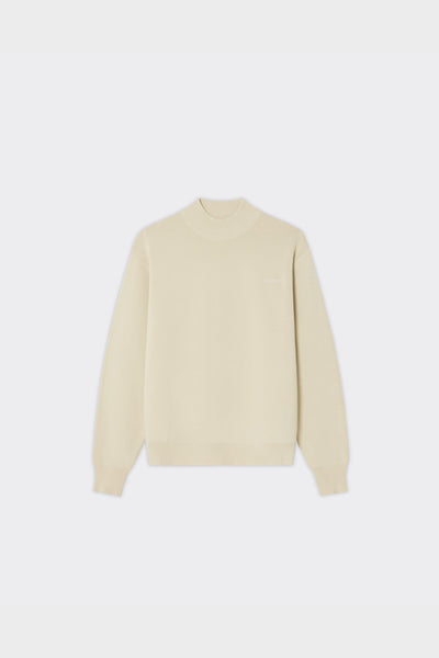 Knit Milo Mock Neck Beige