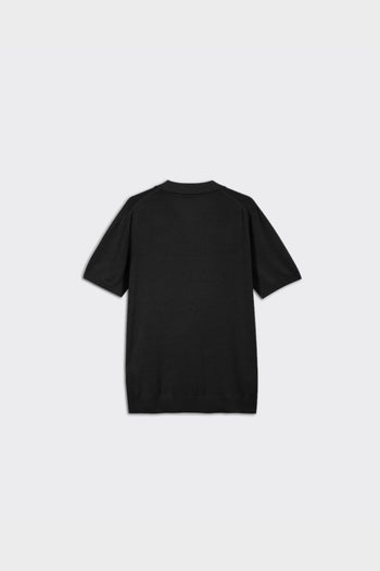 Polo Manica Corta Lino Nera - 2