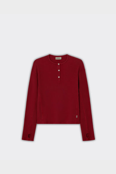 Longsleeve Lis Henley Faded Rossa