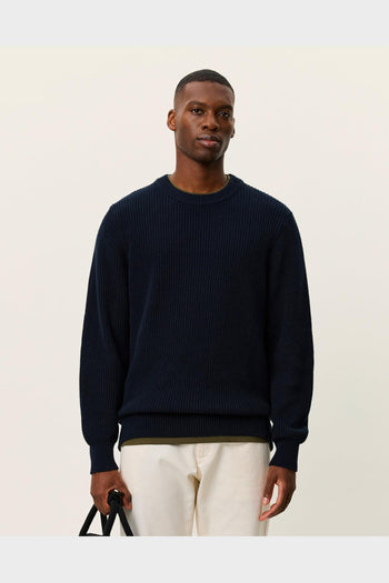 Crewnek Gary Rib Dark Navy - 2
