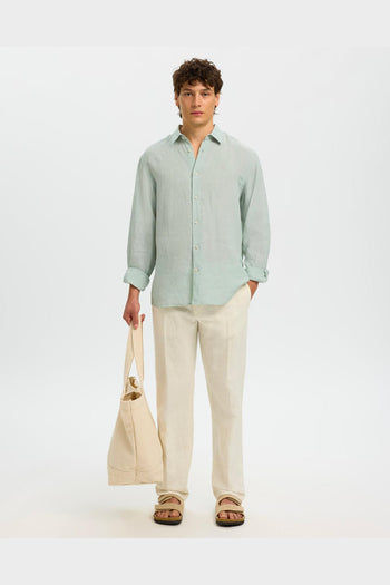 Camicia Regkylian Linen Aqua Gray - 4