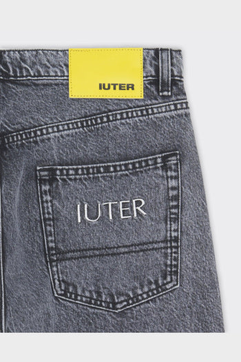 Jeans Butterfly Loose Denim Bleach Grigi - 4