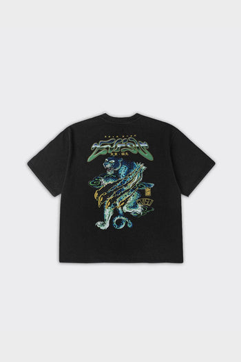 T-Shirt Neon Leopard Printed Nera - 2