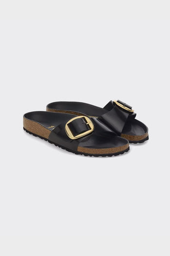 Ciabatta W Madrid Big Buckle Shine Black Natural Leather - 3