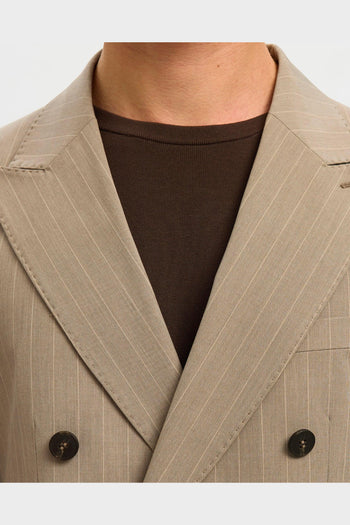 Blazer Slim Flex Pinstriped Sand - 3