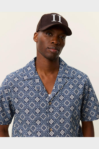 Camicia Ss Lukas Arabesque Aop Blu Fog - 3