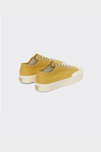 Sneakers 2432 Works Low Cut Cotton Canvas Yellow Mango/Off White - 3