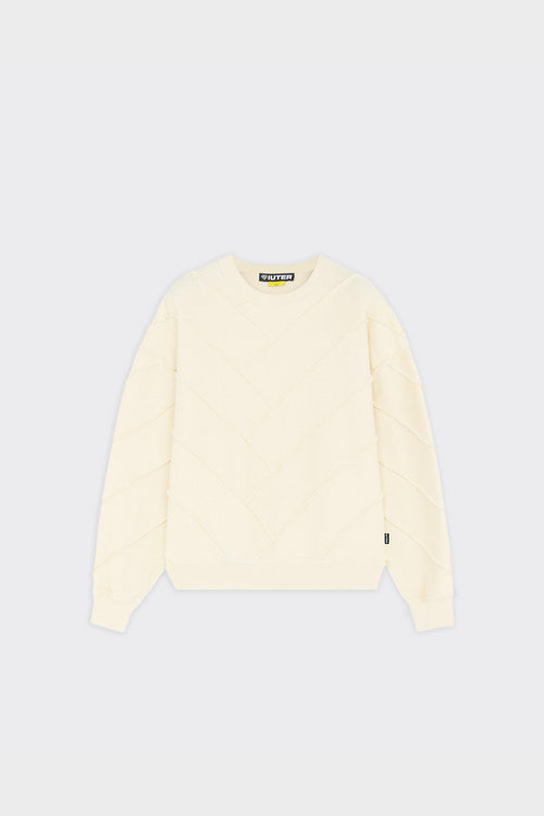 Crewneck Parquet Reverse Avorio
