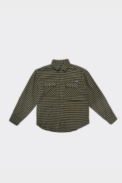 Camicia Plaid Check Nera/Verde