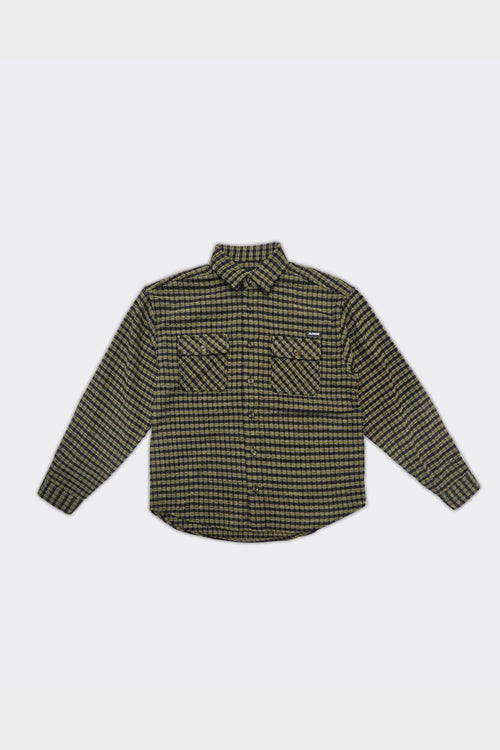 Camicia Plaid Check Nera/Verde