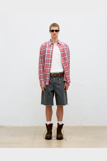 Shorts Cut Off Denim Washed Grey - 3