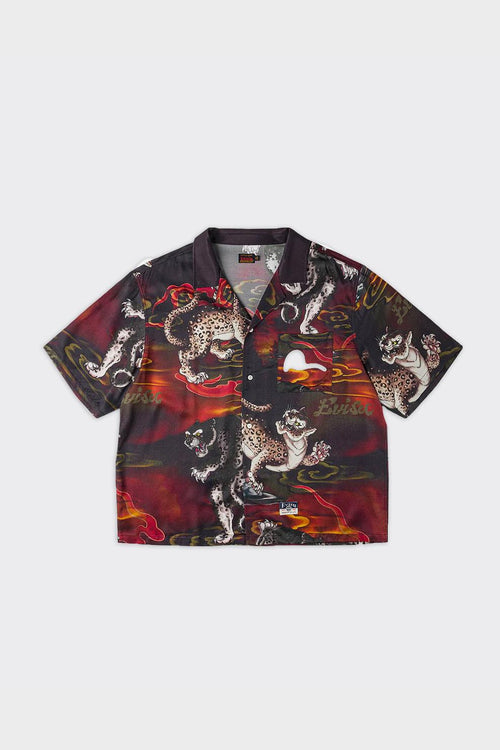 Camicia Leopard Allover Nera