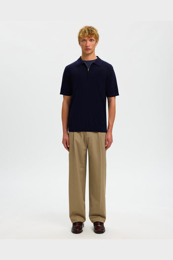 Polo Tray SS Knit Half Zip Navy Blazer - 3