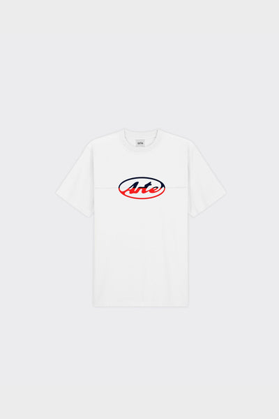 T-Shirt Circle Logo Cut Bianca