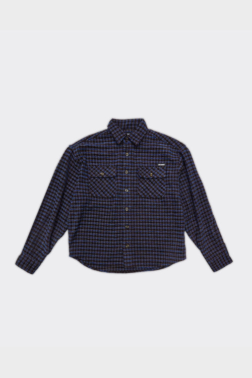 Camicia Plaid Check Marrone/Blu