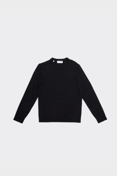 Pullover Tray Knit Merino Nero