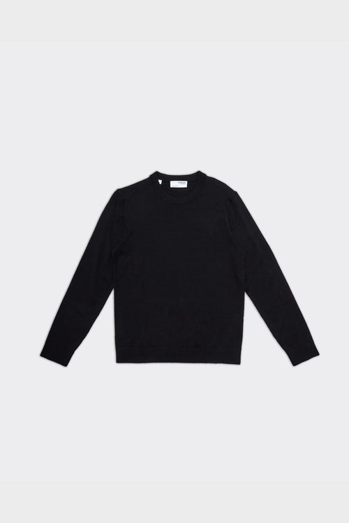 Pullover Tray Knit Merino Nero