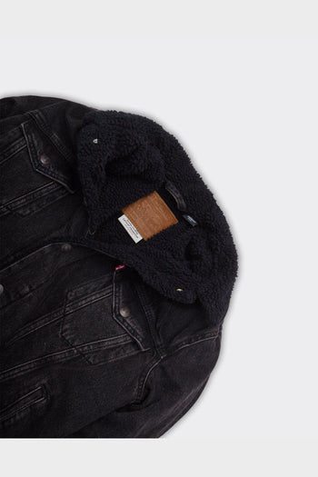 Giacca Denim Type 3 Sherpa Trucker Nero - 6