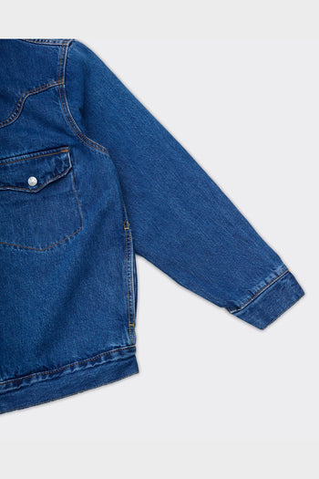 Giacca Jeans Western Shorthorn Dark Indigo - 4