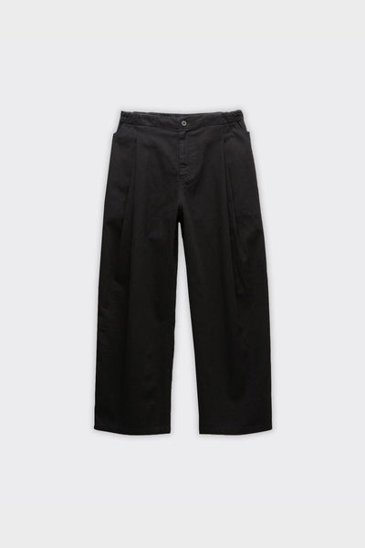 Pantalone Double Pleated Washed Nero
