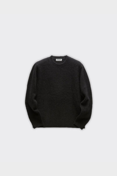 Maglione Crewneck Hairy Alpaca Blend Nero