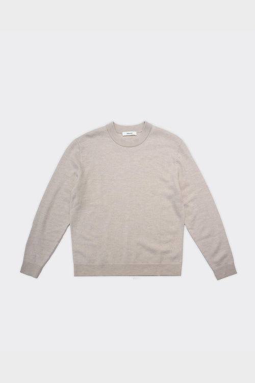 Maglione Relaxed Tray Merino Brushed Oatmeal