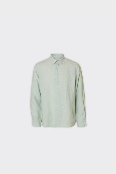 Camicia Regkylian Linen Aqua Gray