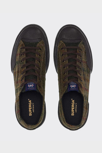 Sneakers 2432 Works Wool Patchwork Brown - 3