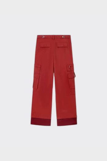 Pantalone Cobalt Cargo Faded Rosso - 3