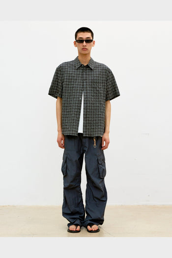 Pantalone Multi-Pocket Stitch Pointed Blu Grey - 3