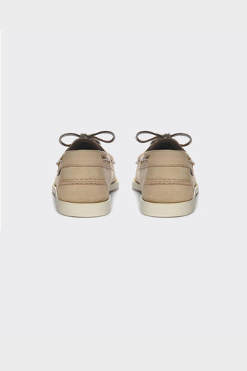 Scarpa Da Barca Docksides Portland Nubuck Beige Camel - 4